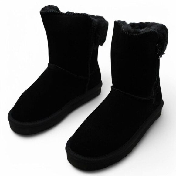 Style & Co. Womens Maevee Leather Ankle Winter & Snow Boots - Picture 5 of 9